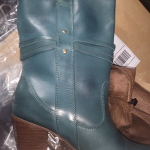 SEYCHELLES GREEN LEATHER Boots